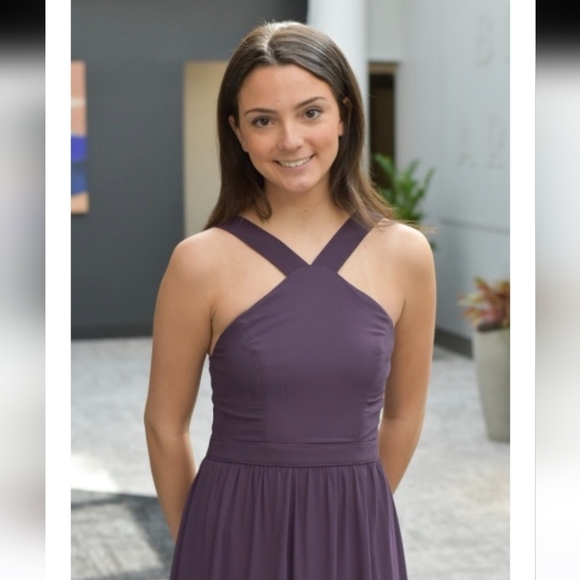 Lulu's long Sleevesless Mauve Bridemaid Dress size S - Picture 4 of 11